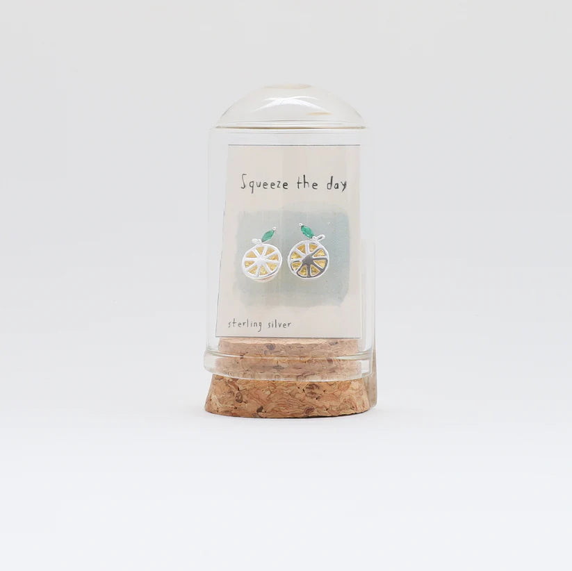 Squeeze The Day - Message Bottle Earrings
