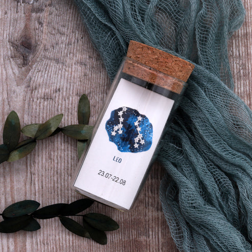 Leo - Star Sign Constellation Message Bottle Earrings