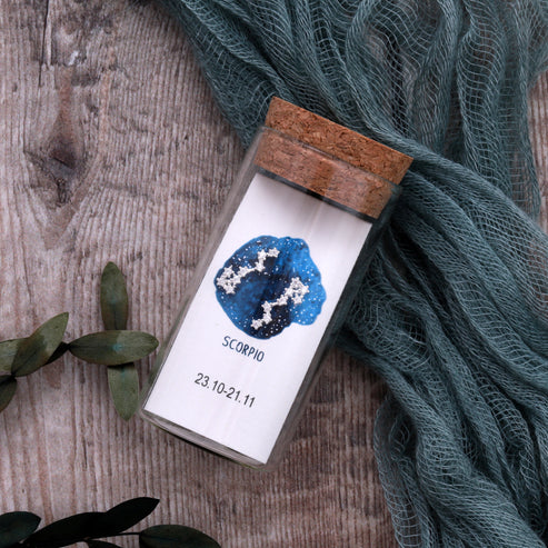 Scorpio - Star Sign Constellation Message Bottle Earrings