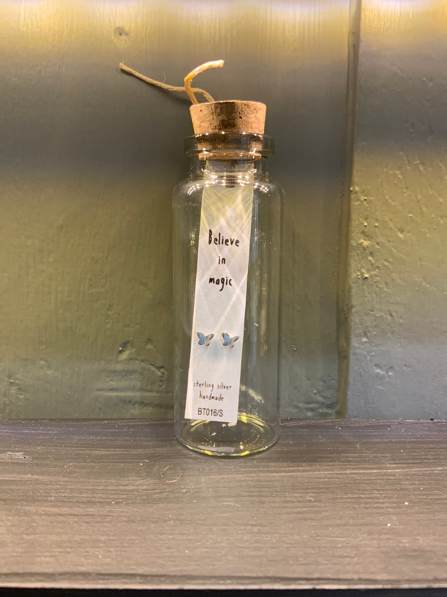 Believe in Magic - Message Bottle Earrings