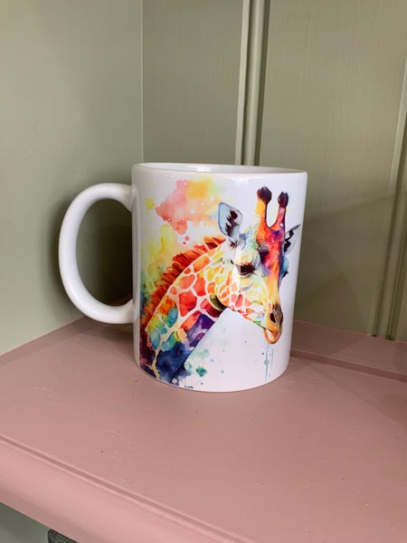 Giraffe Mug Rainbow Design 2