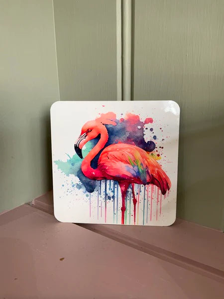 Flamingo Rainbow Mug & Coaster Design 2