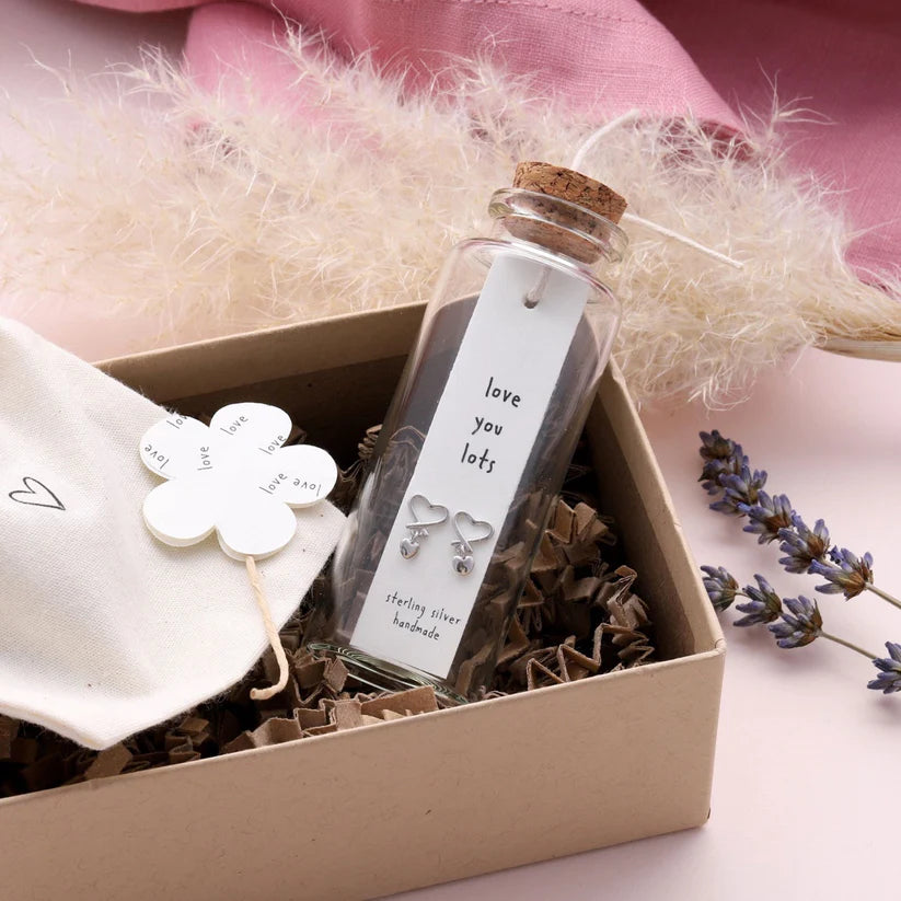 Love you Lots - Message Bottle Earrings
