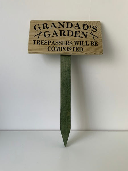 (259) Bills Plaques-Rustic Garden Stake-SPL 018