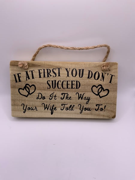 (259) Succced Plaque -Rustic Plaque-PL 063