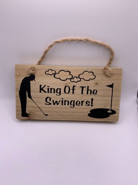 (259) Golfing -Rustic Plaque-PL 026