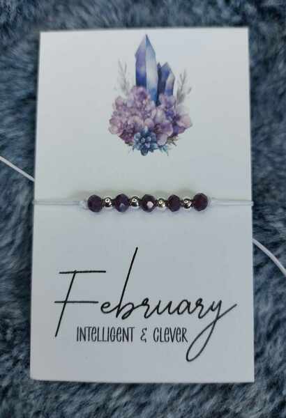 (228) February Birth Colour Bracelet