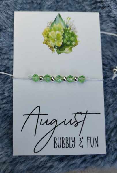 (228) August Birth Colour Bracelet