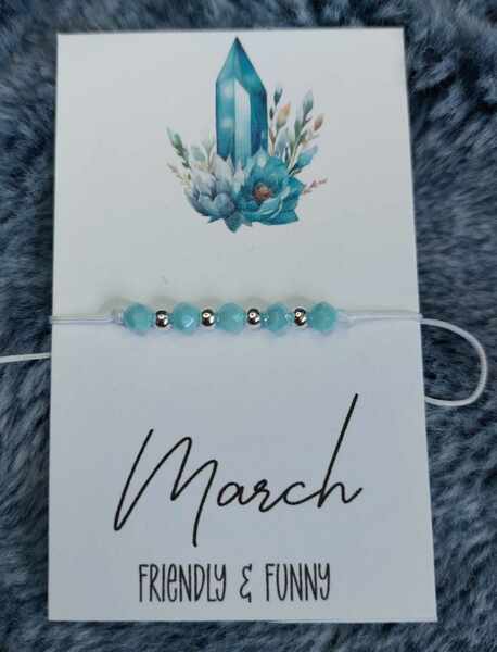 (228) March Birth Colour Bracelet