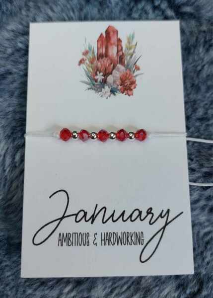 (228) January Birth Colour Bracelet