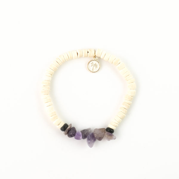 Islander - White and Purple Bracelet