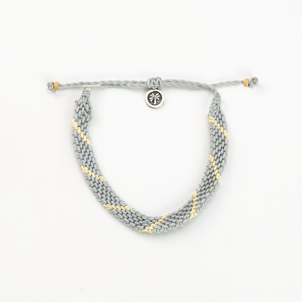 Islander - Grey and Cream Braided Rope Bracelet