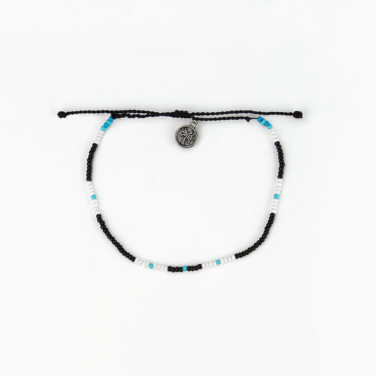 Islander - Black and White Beaded Bracelet