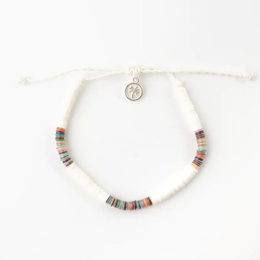 Islander - White Clay Anklet