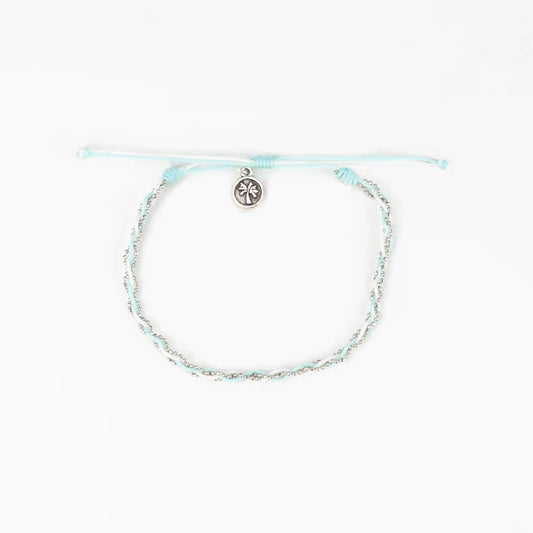 Islander - Mint Beaded Twist Anklet