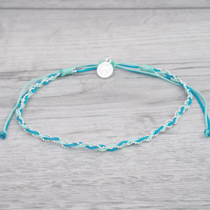 Islander - Blue Beaded Twist Anklet