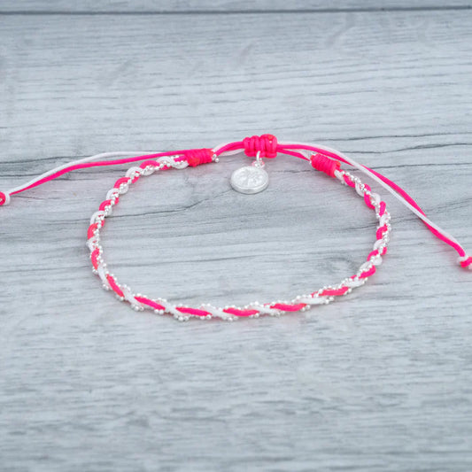 Islander - Pink & White Twist Braclet