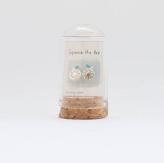 Squeeze The Day - Message Bottle Earrings