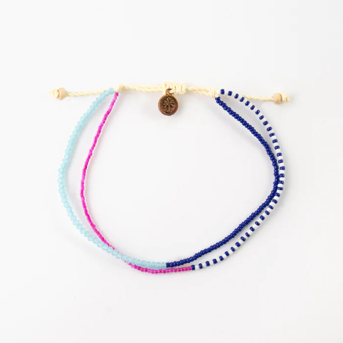 Islander - Blue and Pink Beaded Anklet