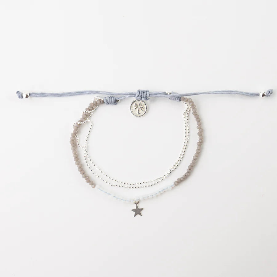 Islander - Pink Star Stranded Anklet