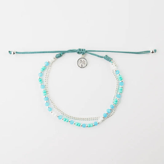 Islander - Green & Teal Beaded Strand Bracelet