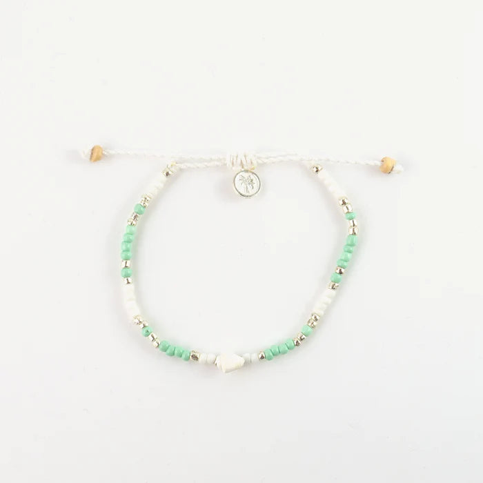 Islander - White and Green Shell Bracelet