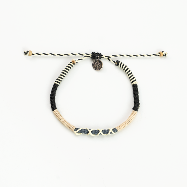 Islander - Black and Cream Woven Bracelet