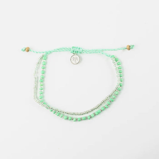 Islander - Green Double Stranded Vila Anklet