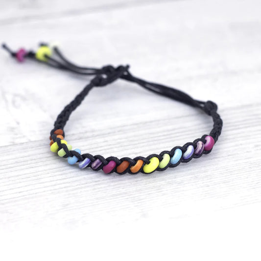 Islander - Black Rainbow Beaded Bracelet