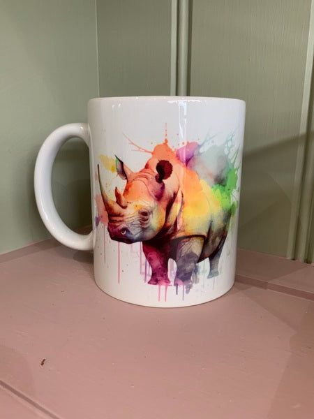 Rhino Rainbow Mug Design 1