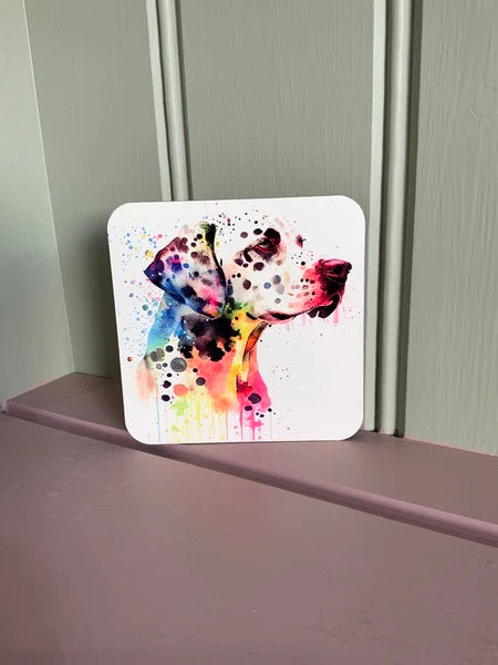 Dalmatian Dog Mug & Coaster Rainbow Design 1