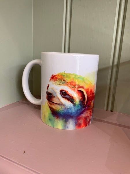 Sloth Rainbow Mug Design 2