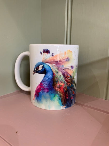 Peacock Rainbow Mug Design 2