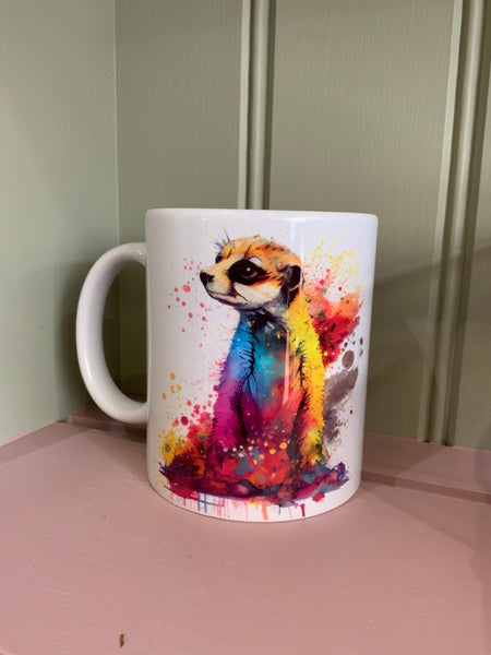 Meerkat Rainbow Mug Design 2