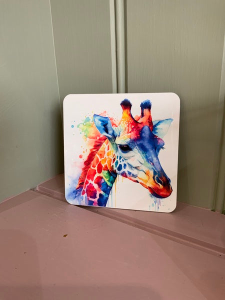 Giraffe Coaster Rainbow Design 3