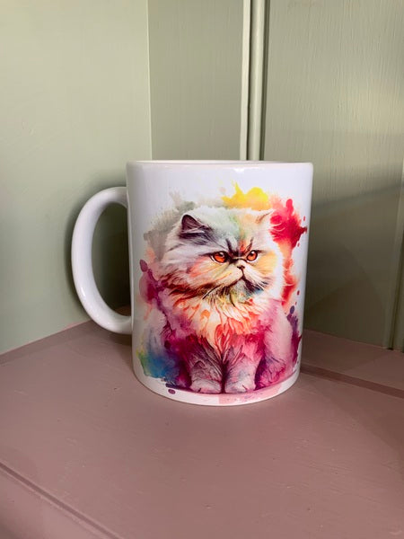 Persian Cat Rainbow Mug Design 1