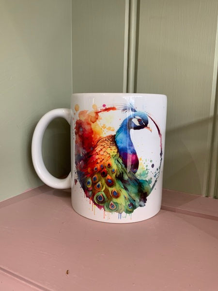 Peacock Rainbow Mug Design 1