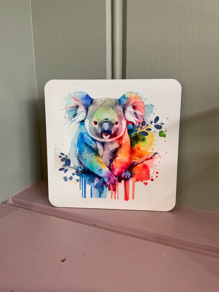 Koala Rainbow Mug & Coaster Design 2