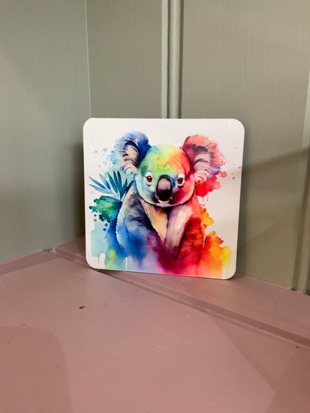 Koala Rainbow Coaster Design 1