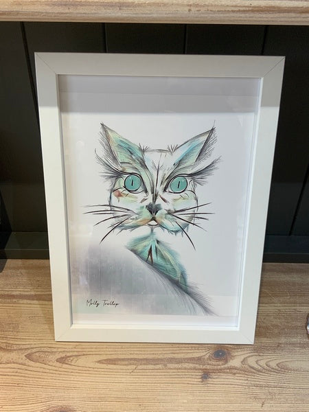 (272) Molly Trollop, Woodwork Minty Framed Print