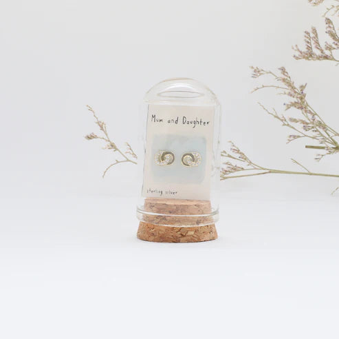 Mother & Daughter Message Bottle Earrings