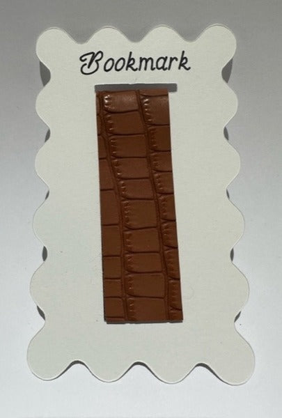 (261) Brown Leatherette Bookmark