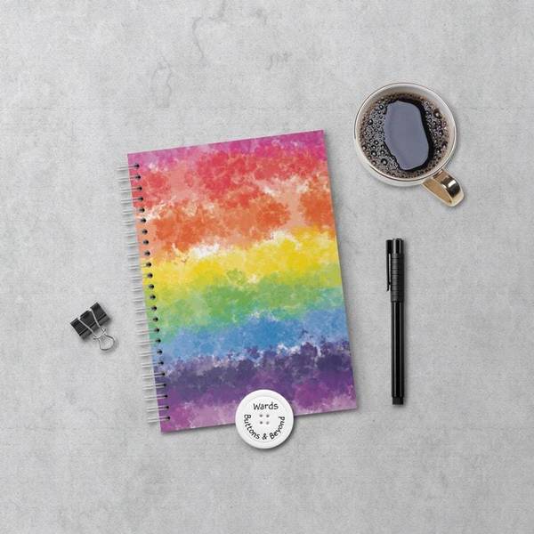 (107) Rainbow Wire Bound Notebook