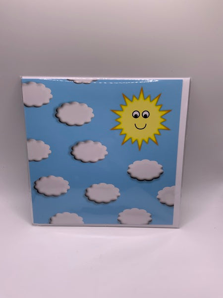 (107) Sun & Clouds Card