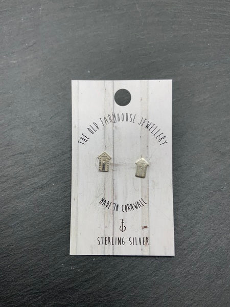 Sterling Silver Mini Studs - Beach Hut