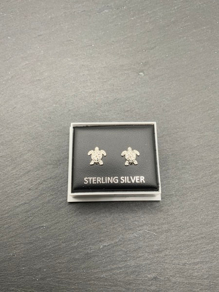 (224) Turtle Sterling Silver Studs