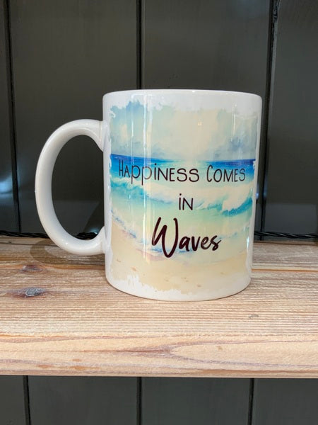 Happiness Comes in Waves - Mug