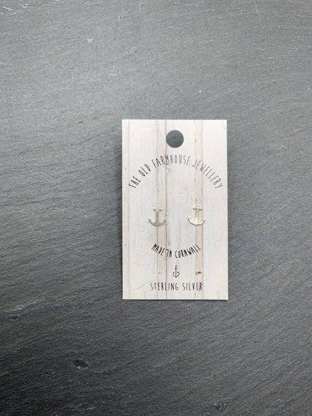 Sterling Silver Mini Studs - Anchor