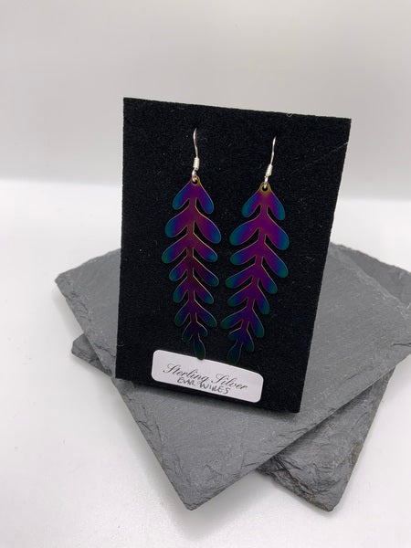 (224) Rainbow Leaf Earrings