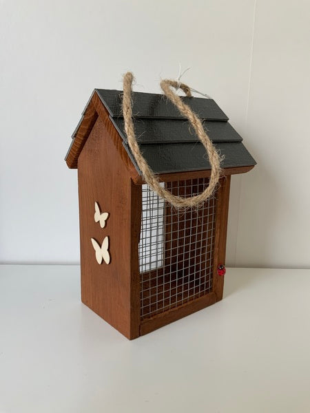 (159) Bills Boxes-Nut Feeder-Brown-Tile